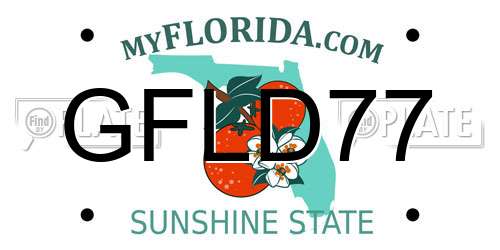 GFLD77 Florida License Plate