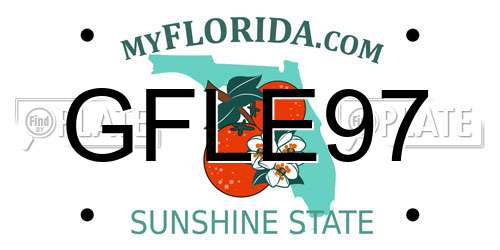 GFLE97 Florida License Plate