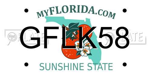 GFLK58 Florida License Plate