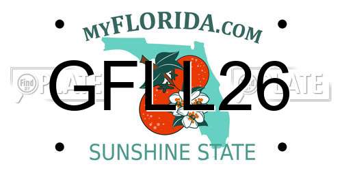 GFLL26 Florida License Plate