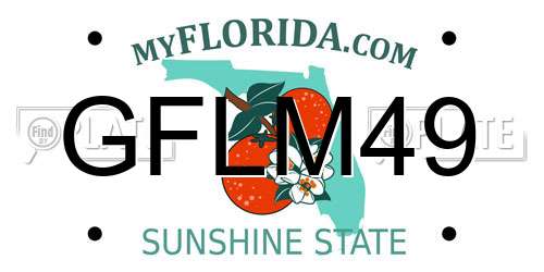 GFLM49 Florida License Plate