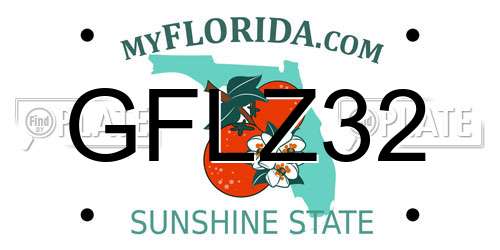 GFLZ32 Florida License Plate