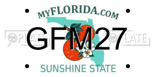 GFM27 Florida License Plate