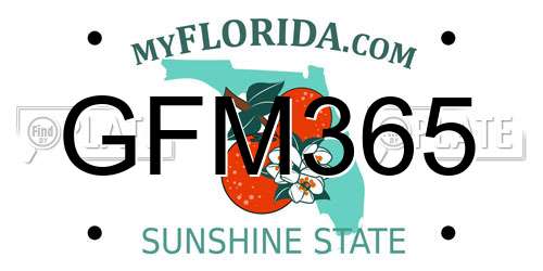 GFM365 Florida License Plate