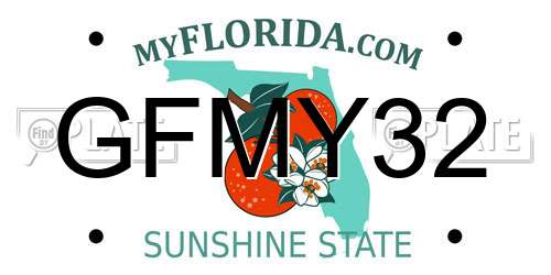 GFMY32 Florida License Plate