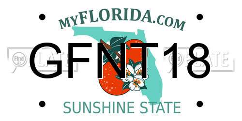 GFNT18 Florida License Plate