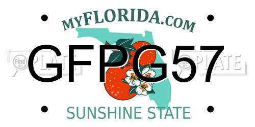 GFPG57 Florida License Plate