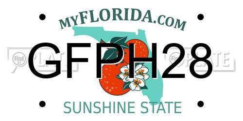 GFPH28 Florida License Plate