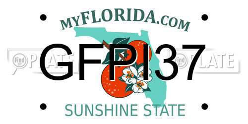 GFPI37 Florida License Plate