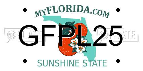 GFPL25 Florida License Plate
