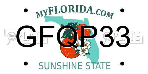 GFQP33 Florida License Plate