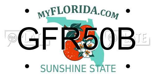 GFR50B Florida License Plate