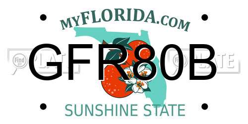 GFR80B Florida License Plate