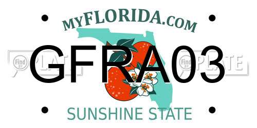 GFRA03 Florida License Plate