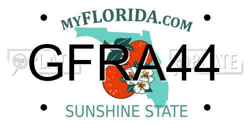 GFRA44 Florida License Plate