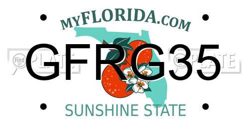 GFRG35 Florida License Plate