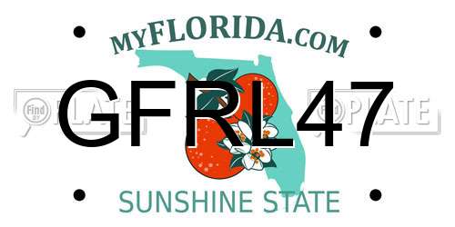 GFRL47 Florida License Plate