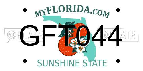 GFT044 Florida License Plate
