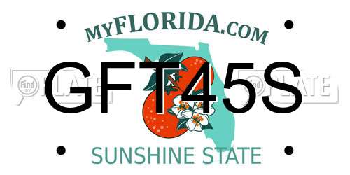 GFT45S Florida License Plate