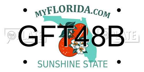 GFT48B Florida License Plate
