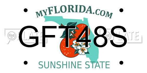 GFT48S Florida License Plate