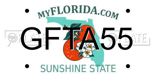 GFTA55 Florida License Plate