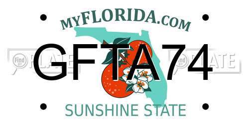 GFTA74 Florida License Plate