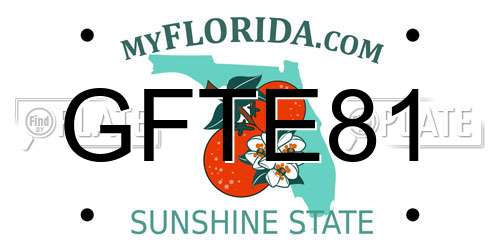 GFTE81 Florida License Plate