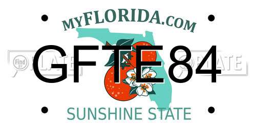 GFTE84 Florida License Plate