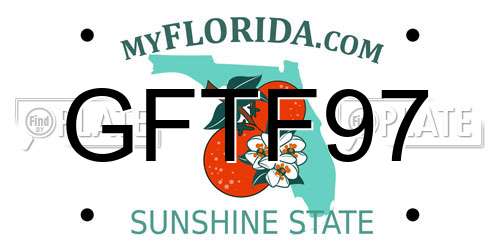 GFTF97 Florida License Plate