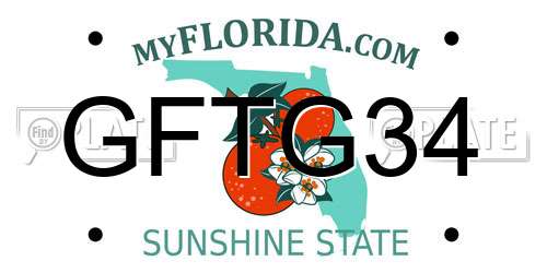 GFTG34 Florida License Plate