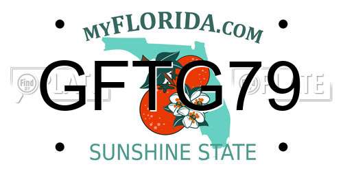 GFTG79 Florida License Plate