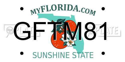 GFTM81 Florida License Plate