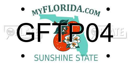 GFTP04 Florida License Plate