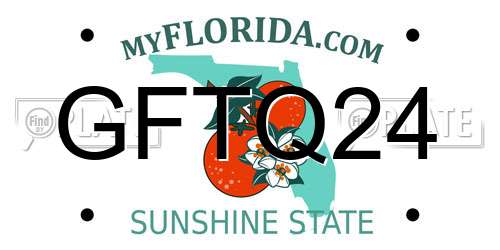 GFTQ24 Florida License Plate