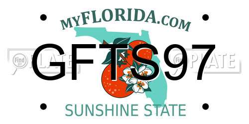 GFTS97 Florida License Plate