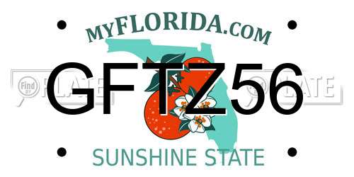 GFTZ56 Florida License Plate