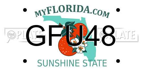 GFU48 Florida License Plate