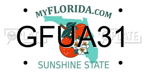 GFUA31 Florida License Plate