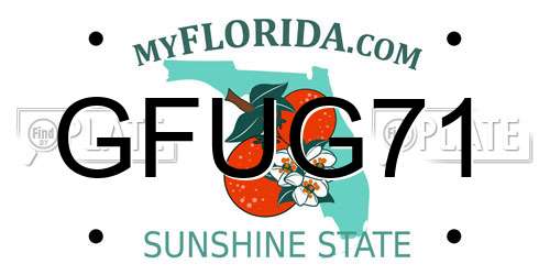 GFUG71 Florida License Plate
