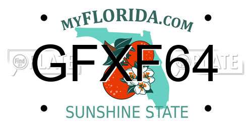 GFXF64 Florida License Plate