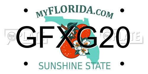 GFXG20 Florida License Plate