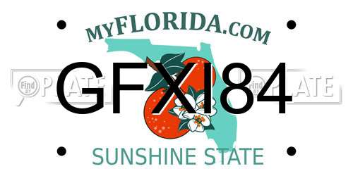 GFXI84 Florida License Plate