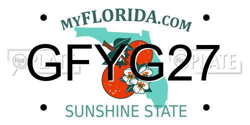 GFYG27 Florida License Plate