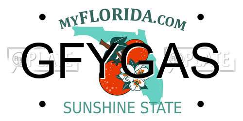 GFYGAS Florida License Plate