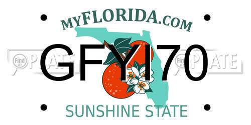 GFYI70 Florida License Plate