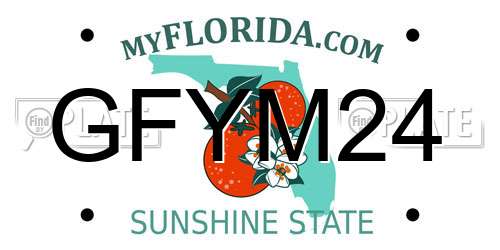 GFYM24 Florida License Plate