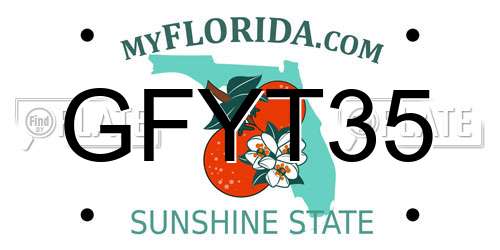 GFYT35 Florida License Plate