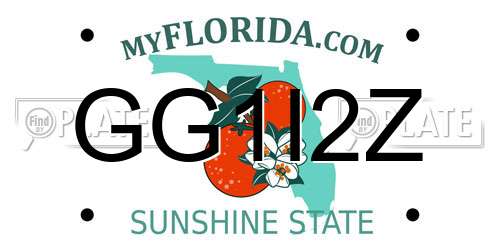 GG1I2Z Florida License Plate