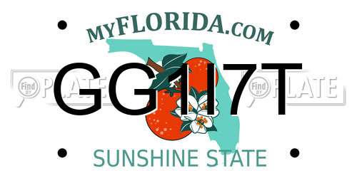 GG1I7T Florida License Plate